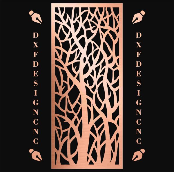Floral Panel Design – Vector File (AI, CDR, DXF, JPEG) for CNC Laser, Plasma, and Router Cutting