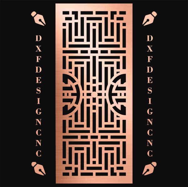 Geometric Panel Design – Vector File (AI, CDR, DXF, JPEG) for CNC Laser, Plasma, and Router Cutting