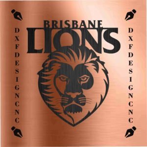 Brisbane Lions Logo– Vector File (AI, CDR, DXF, JPEG) for CNC Laser, Plasma, and Router Cutting