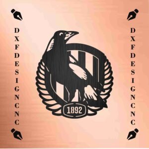 Collingwood Football Club Logo – Vector File (AI, CDR, DXF, JPEG) for CNC Laser, Plasma, and Router Cutting
