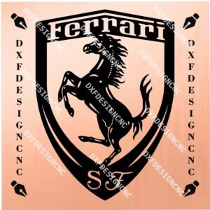 Ferrari Logo Vector Design | DXF, SVG, AI, CDR Files
