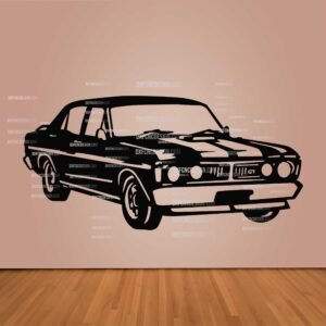 Ford Falcon XY GT HO 1971 classic car vector design in DXF, SVG, CDR, and AI formats for CNC laser cutting and plasma projects