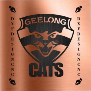 Geelong Cats Logo – Vector File (AI, CDR, DXF, JPEG) for CNC Laser, Plasma, and Router Cutting