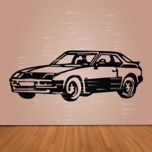 "Porsche 944 vector design in DXF, SVG, AI, and CDR formats for CNC laser cutting, plasma cutting, and digital artwork."