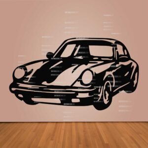 "Porsche 964 vector design in DXF, SVG, AI, and CDR formats for CNC laser cutting, plasma cutting, and digital artwork.