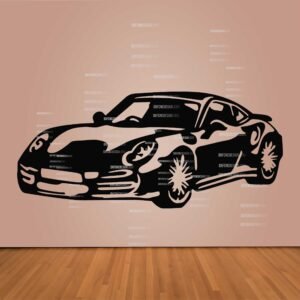 "Porsche 991 vector design in DXF, SVG, AI, and CDR formats for CNC laser cutting, plasma cutting, and digital artwork."