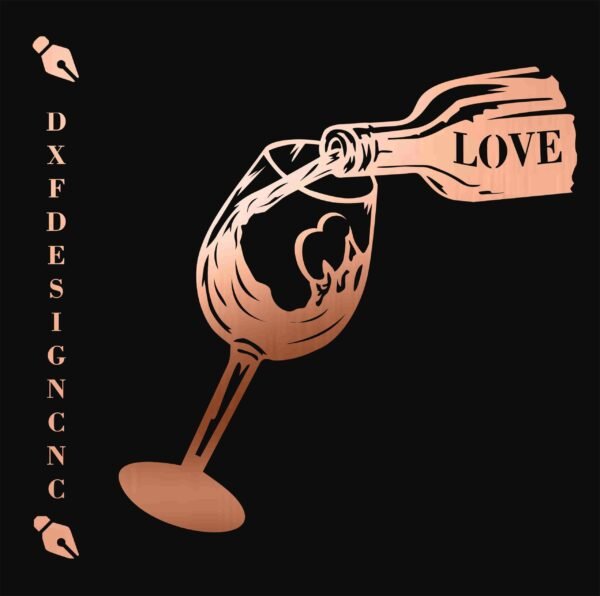 Wine Glass| DXF, SVG, CDR, AI Files for Laser & Plasma Cutting