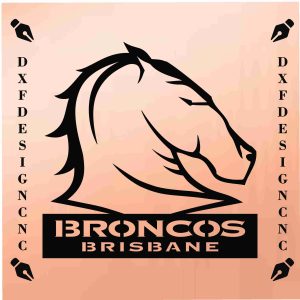 Broncos NRL Logo Style CNC Vector –Design for DXF, AI, CDR, SVG Laser & Plasma Cutting