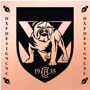 Bulldogs NRL Logo Style CNC Vector –Design for DXF, AI, CDR, SVG Laser & Plasma Cutting