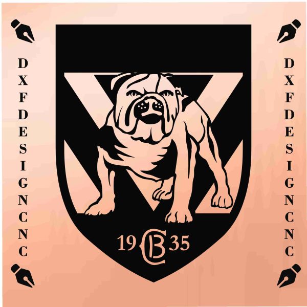Bulldogs NRL Logo Style CNC Vector –Design for DXF, AI, CDR, SVG Laser & Plasma Cutting