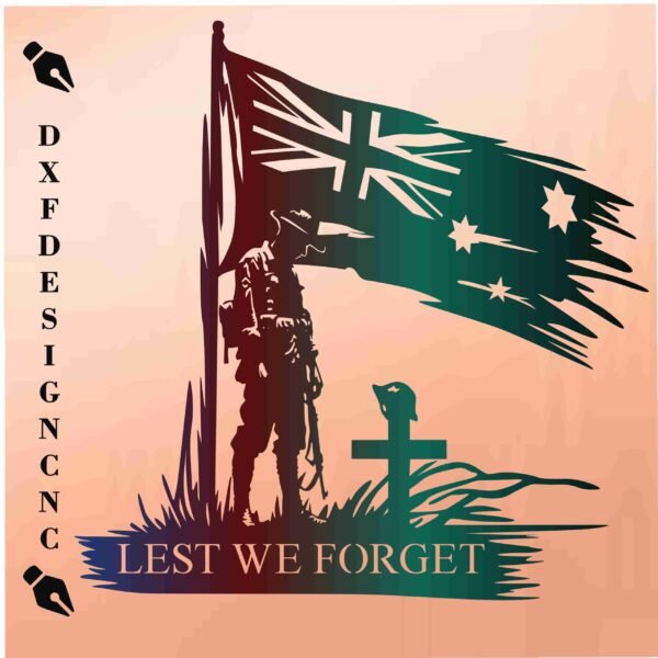 ANZAC Soldier Memorial DXF, SVG, AI, CDR