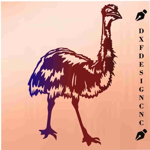 Australian Emu Bird Vector Design