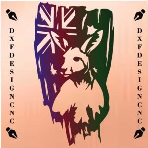 Australian Kangaroo Flag DXF Design