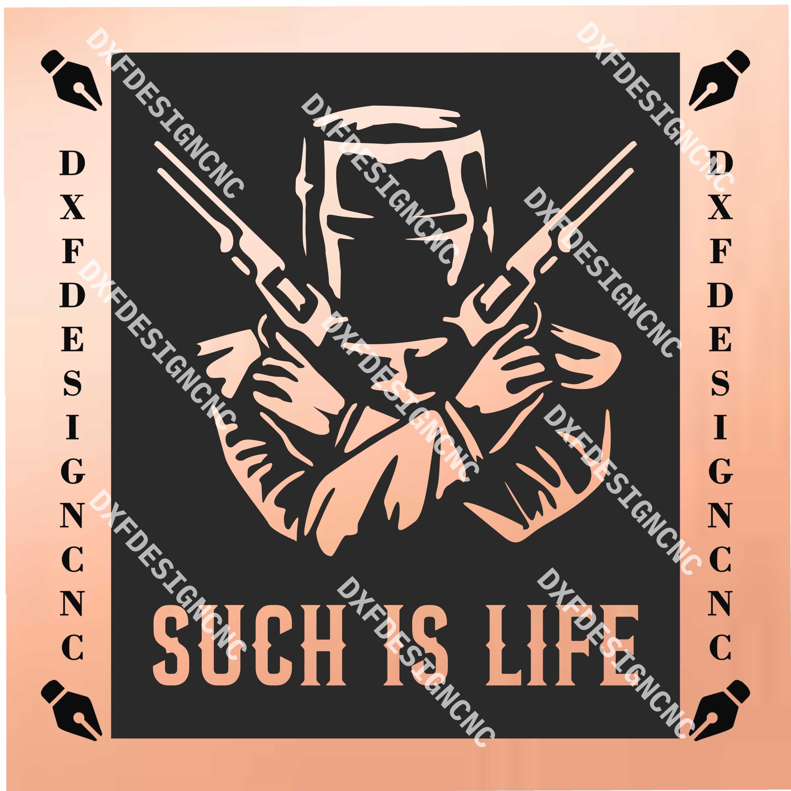 Such Is Life – Western Outlaw CNC Design DXF, SVG, CDR, AI Files for Laser & Plasma Cutting