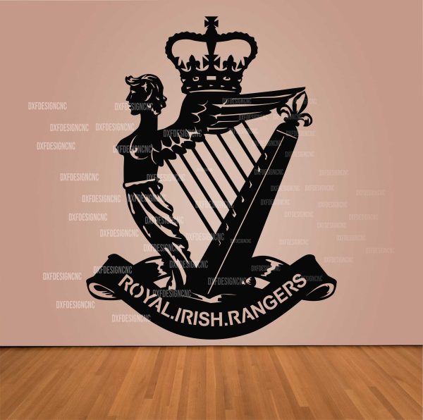Ulster Defence Regiment logo vector design in DXF, SVG, AI, and CDR formats for CNC laser cutting, engraving, vinyl, and printing.
