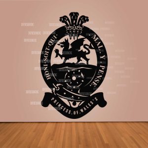 Princess of Wales’s Royal Regiment Logo Vector Design for CNC, Laser Cutting, and Engraving