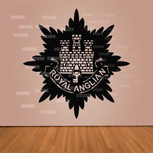 Royal Anglian Regiment logo vector design DXF SVG AI CDR – CNC laser cutting, engraving, vinyl cutting, and printing file download.