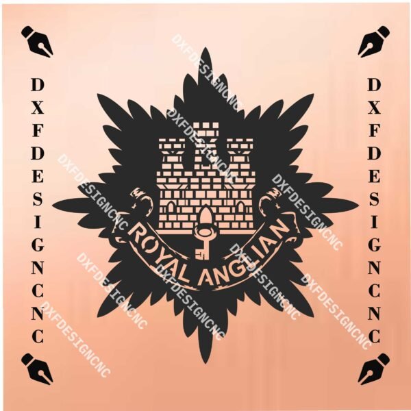 Royal Anglian Regiment Logo | DXF, SVG, AI, CDR Vector Design for CNC