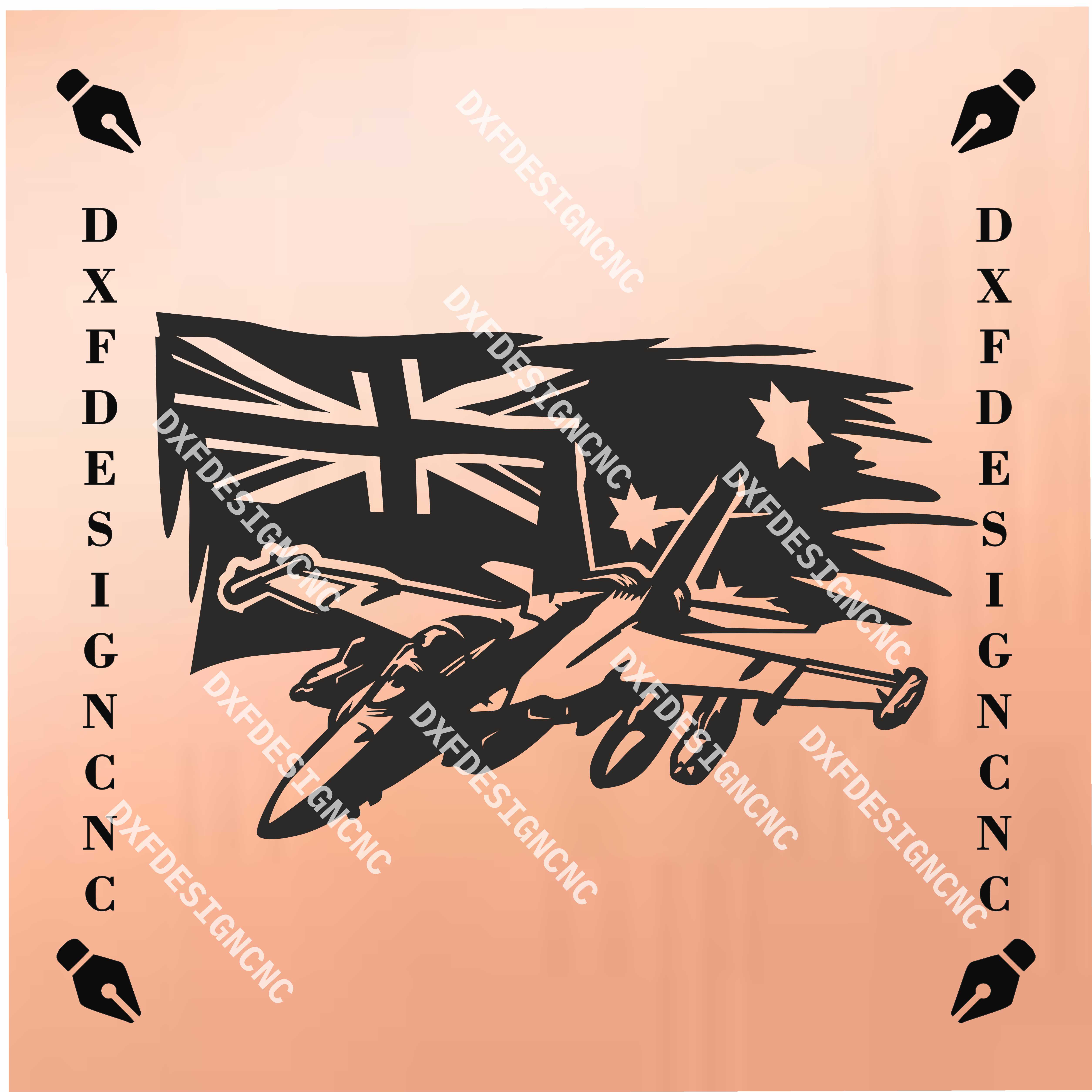 Australian Fighter Jet Flag