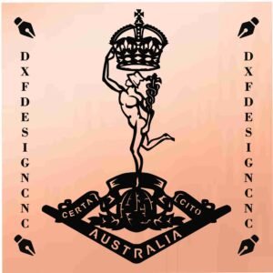 Australian Corps of Signals CNC DXF SVG AI CDR for laser cutting