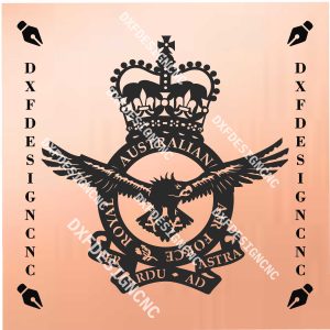 Australian Air Force Crest CNC Design | DXF SVG AI CDR Files for Laser & Plasma Cutting
