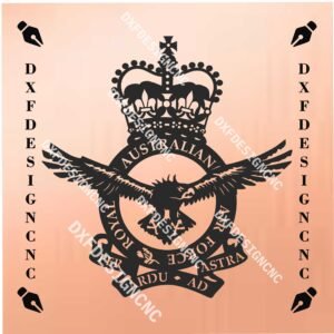 Australian Air Force Crest CNC Design | DXF SVG AI CDR Files for Laser & Plasma Cutting