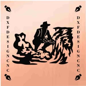 Australian Gold Miner CNC Metal Wall Art DXF SVG Design