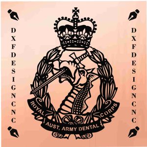Royal Australian Army Dental Corps emblem CNC design for laser and plasma cutting.