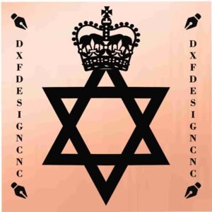 Royal Australian Army Chaplains Department Jewish emblem CNC metal art design for laser and plasma cutting.