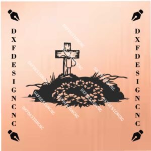 Fallen Soldier Cross Memorial Vector Design | CNC, Laser Cut, Plasma, SVG, DXF, AI, CDR, PNG