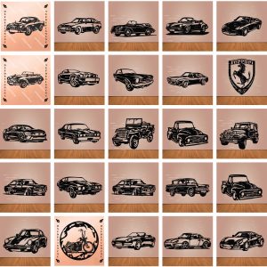 Classic & Sports Car CNC Vector Bundle (31 Designs) | DXF SVG AI CDR
