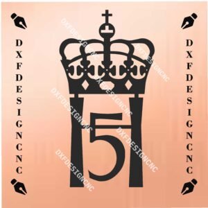 Norwegian King's Guard Coat of Arms DXF SVG CNC File