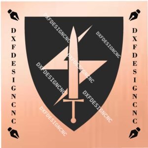 Norwegian Signal Battalion Coat of Arms DXF SVG AI CDR CNC Vector File