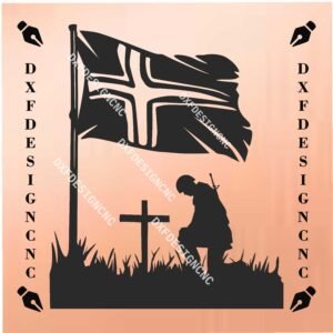 Norwegian Soldier Memorial DXF SVG CNC File