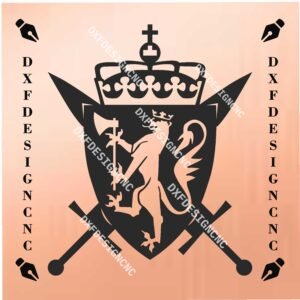 Norwegian Army Coat of Arms DXF SVG CNC File